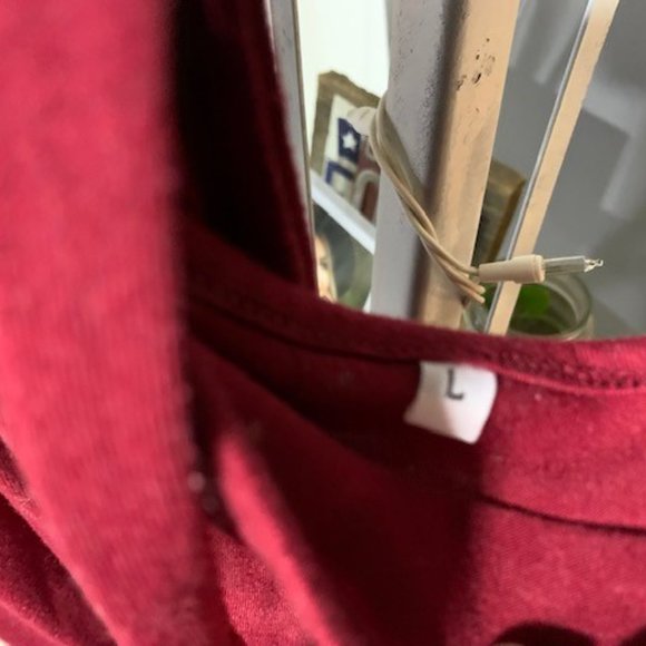 2 for $5-Burgandy Short Sleeve Dress Size L - Picture 2 of 2